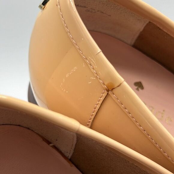 KATE SPADE New York Light Pink Bow Leather Cosetta Pointed Toe Bow Loafers B36 - Picture 10 of 13